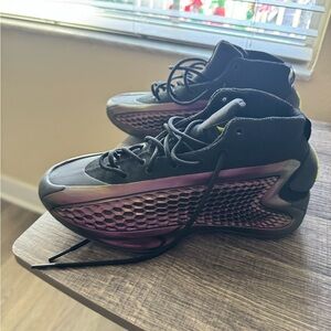 Black and Purple Athletic Sneakers